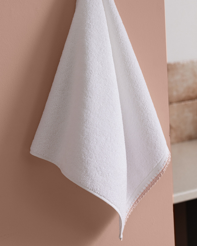 Полотенце для лица Camille Crochet 50x70 см. - белое