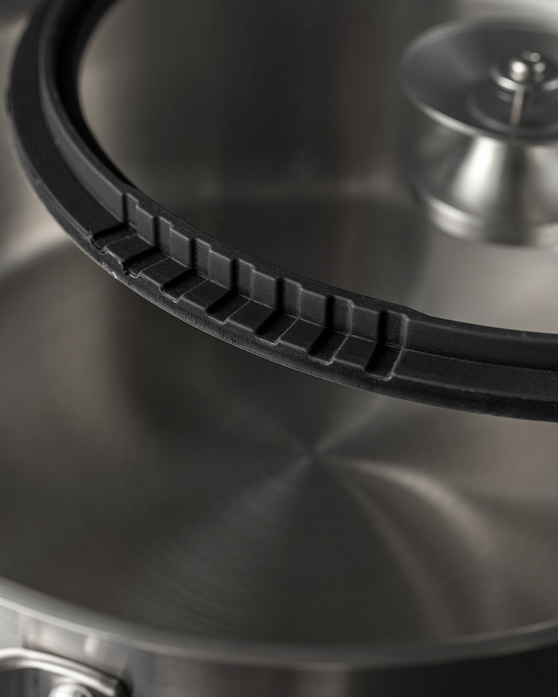 Кастрюля Raye с крышкой 24x7,5 см. - нержавеющая сталь