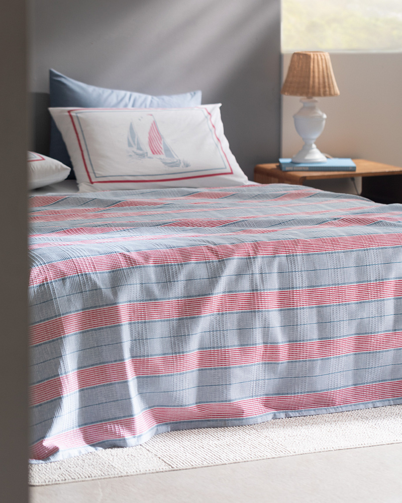 Комплект постельного белья полутораспальный Marc с вафельным покрывалом 160x240 см, - хлопок, лиоцелл