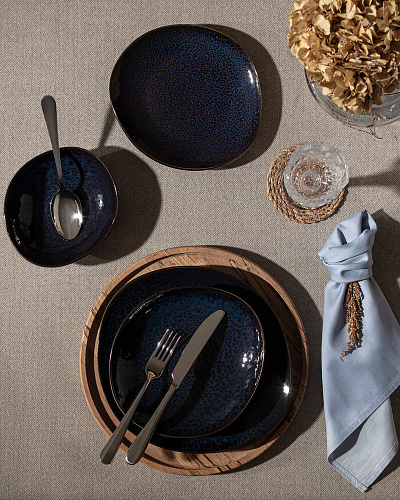 Столовый сервиз Charlotte из 24 шт. - темно-синий