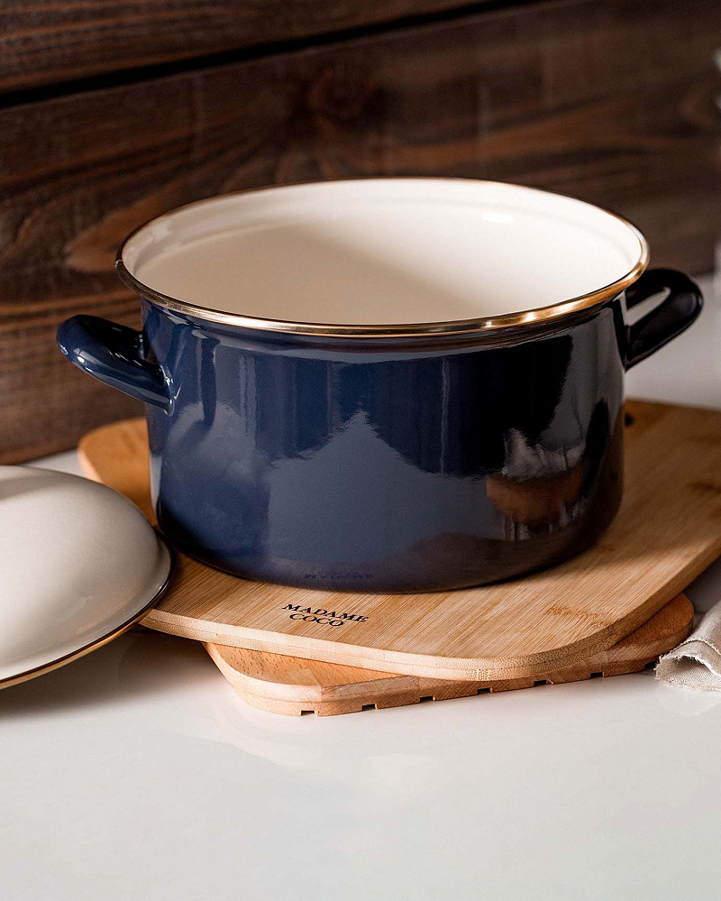 Кастрюля Bonneville с крышкой 4,5 л. - синяя