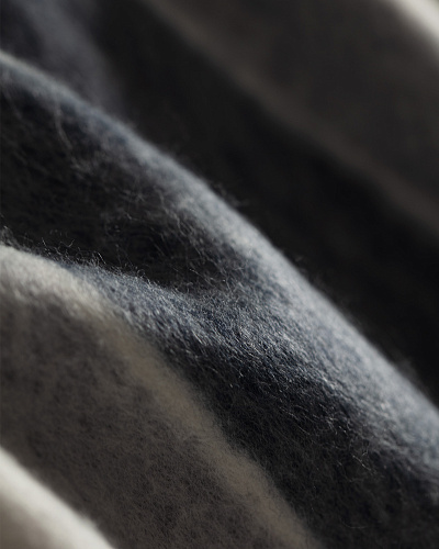 Плед Nanny 130x170 см. - серый / синий