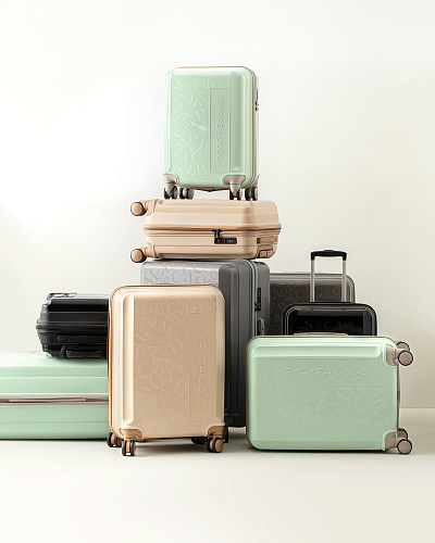 Чемодан Voyage Luggage размера L. - бежевый