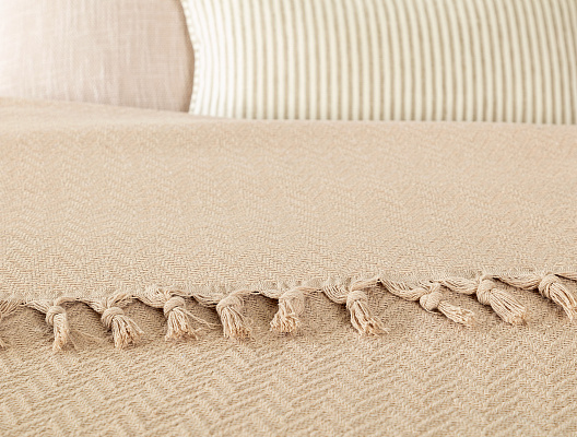 Покрывало двуспальное Stephane 220x240 см. - бежевое