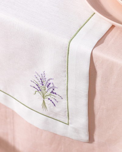 Дорожка на стол La Lavande 45x145 см. - белая