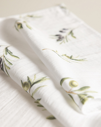 Полотенце для посуды Treve 40x60 см. - белое / зеленое