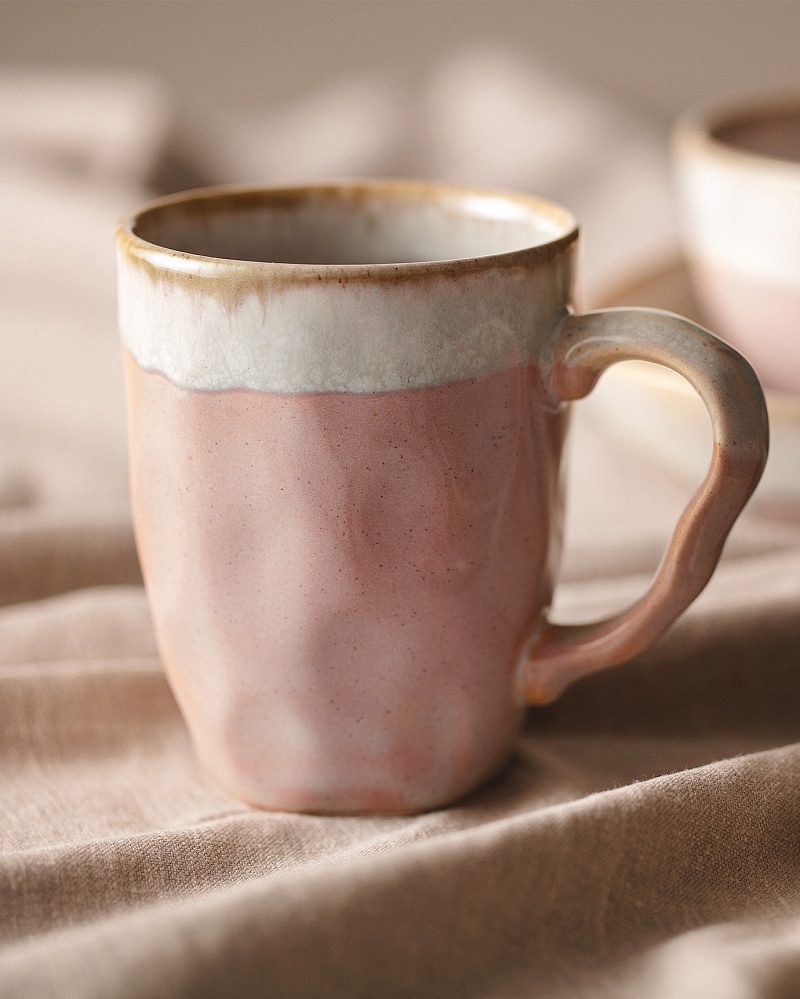 Кружка Belford 400 мл., 8.5x8.5x11 см. - пудровая