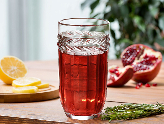 Набор стеклянных стаканов для напитков Medeline из 4 шт., 350мл.