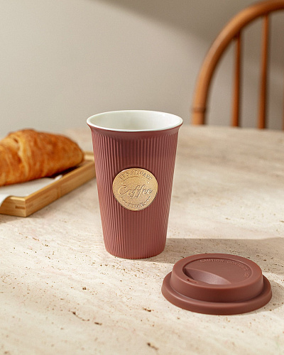 Кружка Grand - терракотовая. Размер:9*9*12,5см.