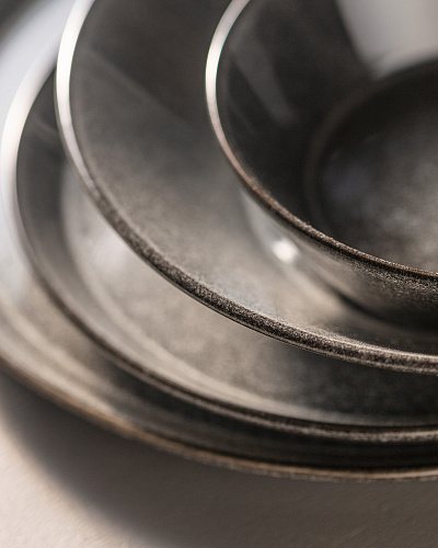 Столовый сервиз Bondy из 24 шт. - темно-серый