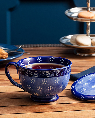 Чайная чашка Rêve с крышкой 300 мл, new bone фарфор