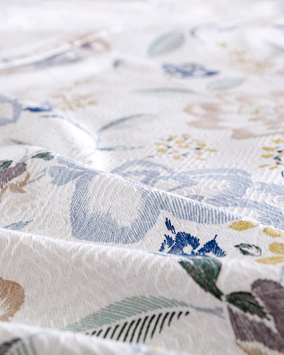 Покрывало односпальное Garland 150x220 см. - белое / синее