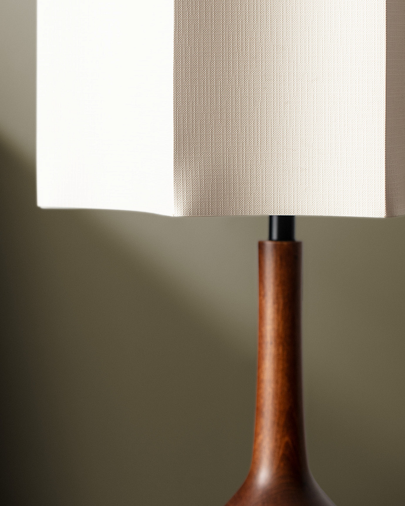 Лампа Diana 40x28x28 см, - дерево, ткань