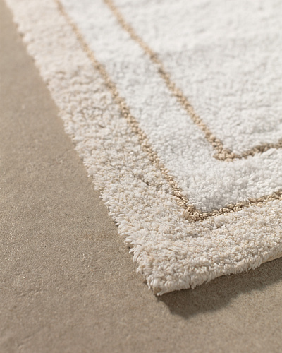 Коврик для ванной Giverny 50x80 см. - бежевый / белый