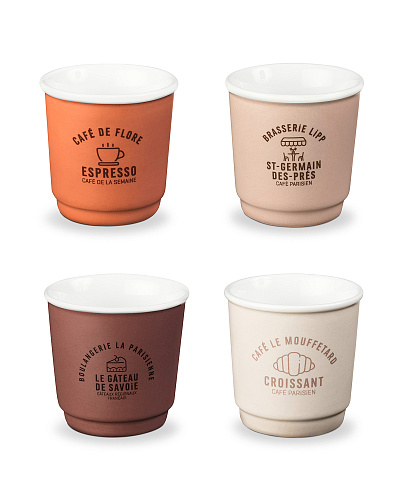 Набор фарфоровых кружек для эспрессо Darci 90мл