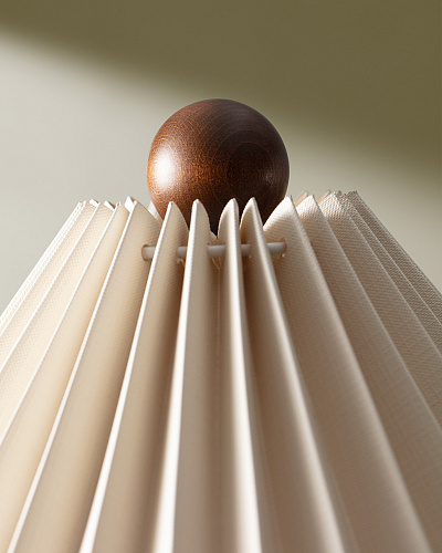 Абажур Elizabeth 51x36x36 см. - экрю / коричневый