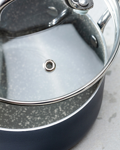 Набор посуды Mini Granite Look из 3 шт., 14 см. - синий