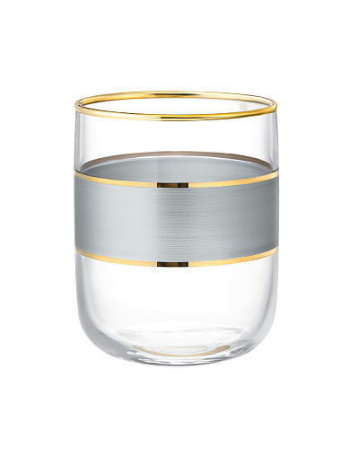 Набор стеклянных стаканов для напитков Musette Heike Platinium из 4 шт., 270мл