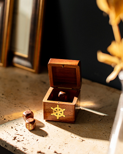 Шкатулка Raison 6x6x6 см. - коричневая