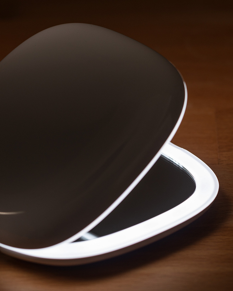 Зеркало светодиодное Petit 10x10x2,3 см, - пластик, стекло