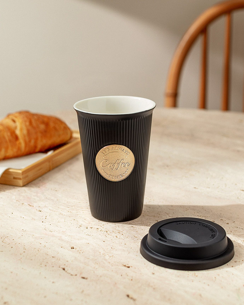 Кружка Grand - черная. Размер:9*9*12,5см.