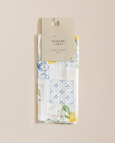 Полотенце кухонное Carine 40x60 см. - белое / желтое