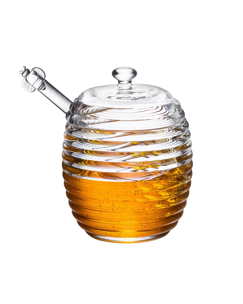 Стеклянная банка для меда Lorenzo с ложечкой 240мл