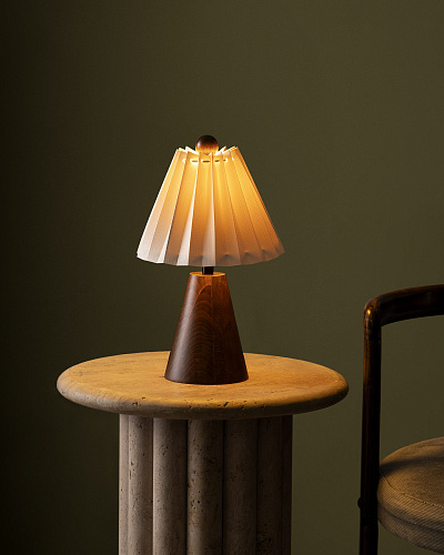 Абажур Charlotte 35x21x21 см. - бежевый / коричневый