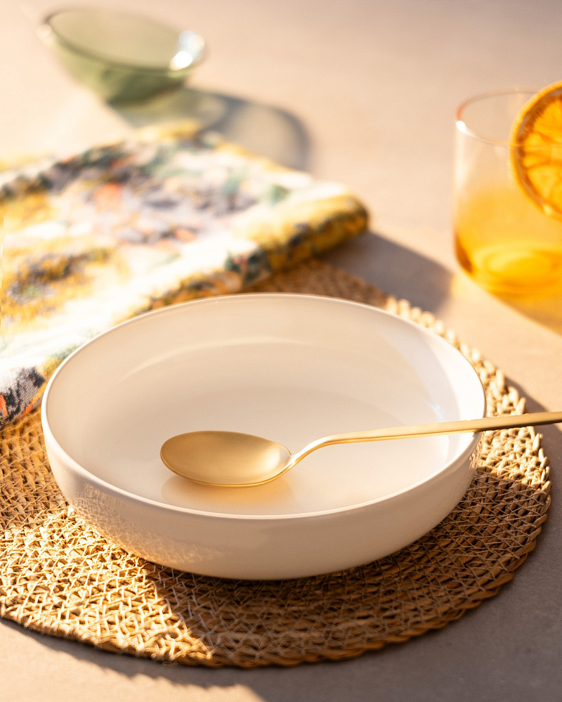 Глубокая тарелка Grasse 20 см. - кремовая