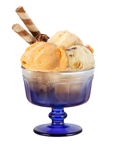 Набор фужеров для мороженного Perline  из 4 шт., 235 мл - синий