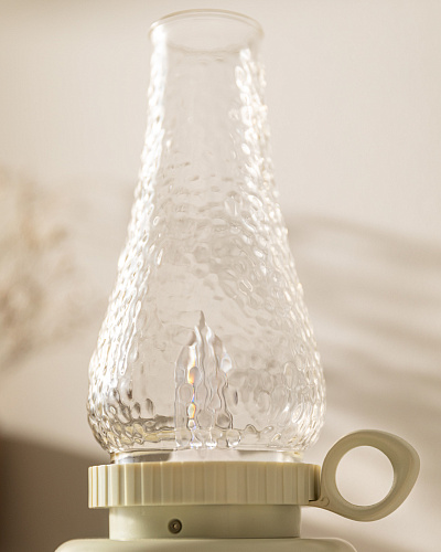 Настольная лампа Jada Touch 12,8x28 см, - пластик, бамбук, стекло