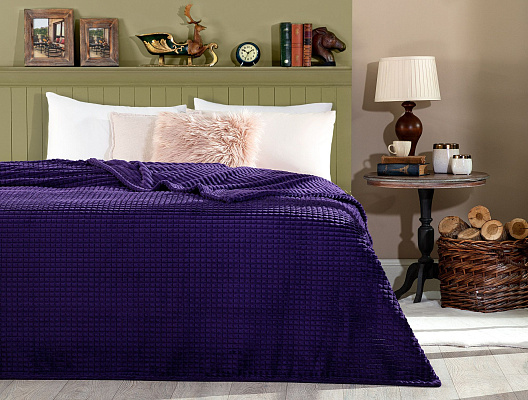 Плед Emile Welsoft Double-Size 200х220 см - фиолетовый