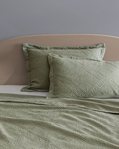 Комплект покрывало + 2 наволочки Marjolaina 230x260 см, хлопок