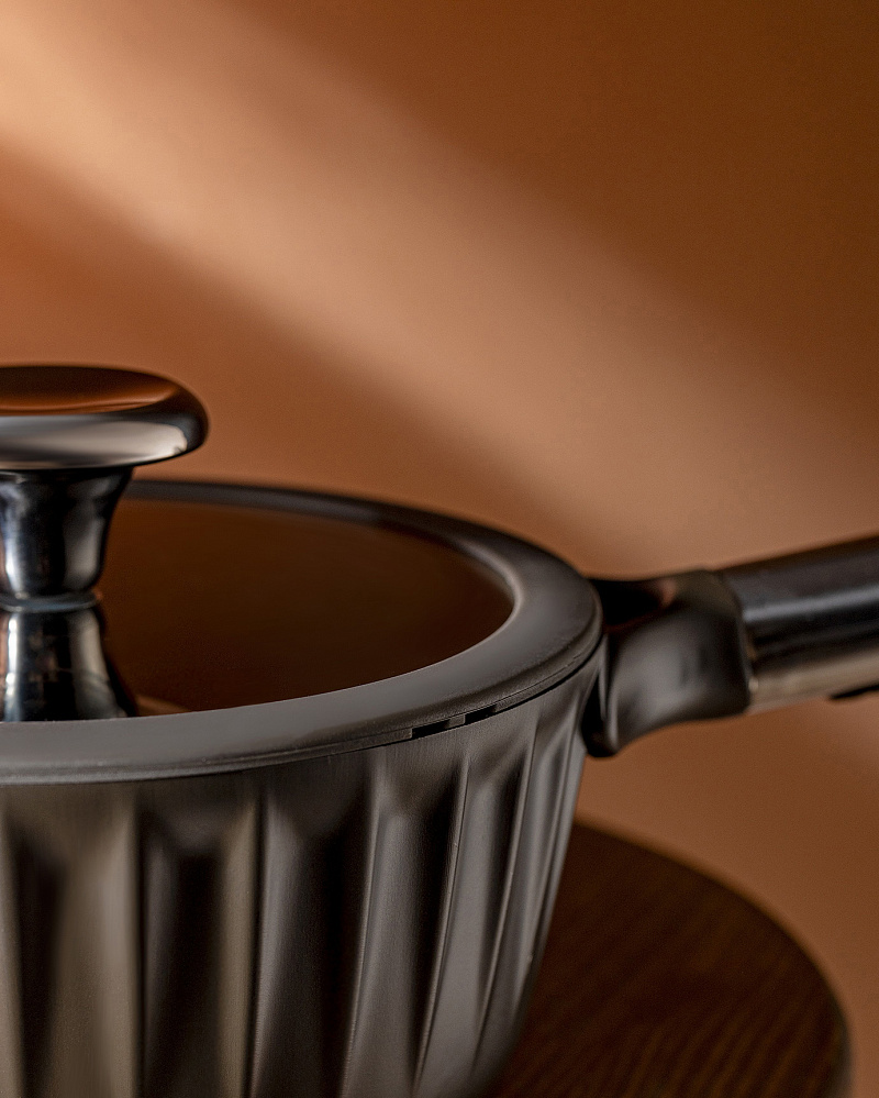 Сковорода со съемными ручками Freya с крышкой 16x8 см, - алюминий