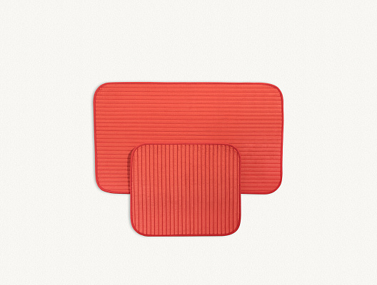 Набор ковриков для ванной Mathilda из 2 шт., 60x100+50x60 см. - алый