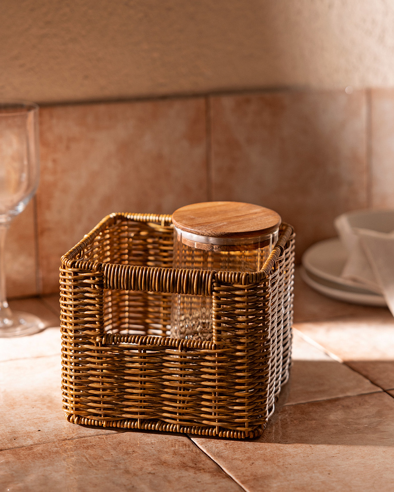 Корзинка с ручками Vendredi 17x17x14 см, - пластик