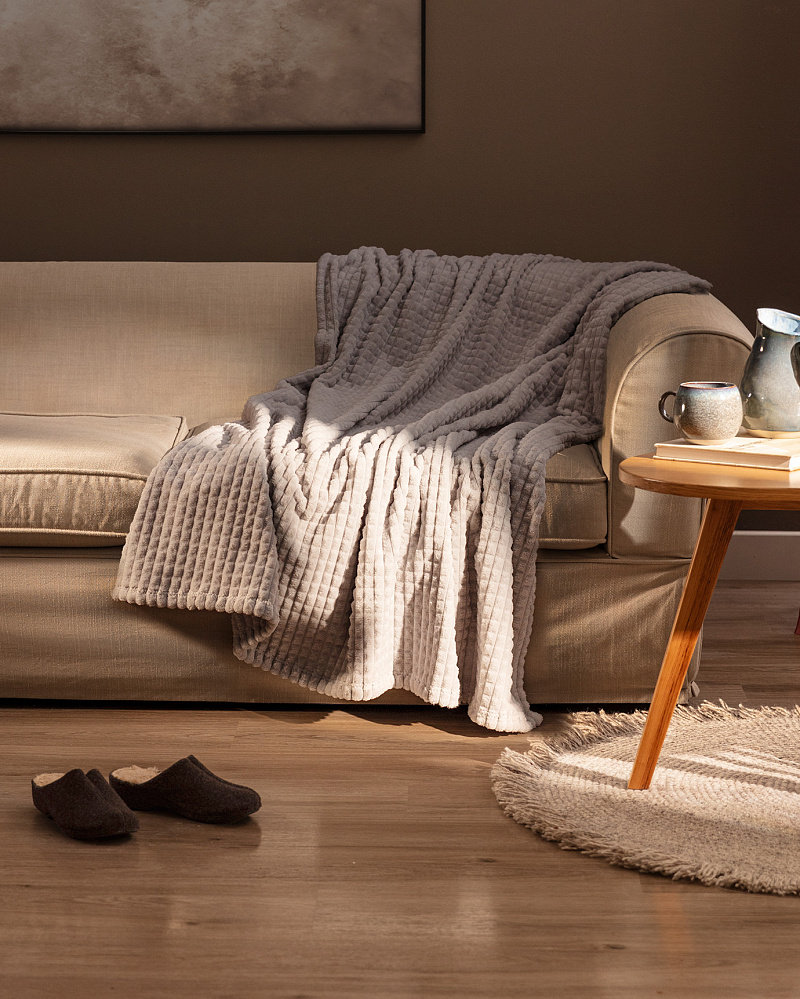 Плед Emile Welsoft 130x170 см, - серый