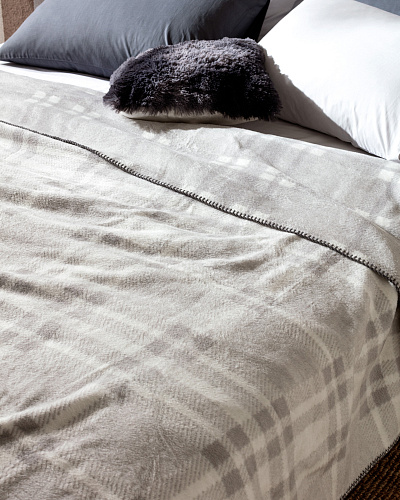 Покрывало полутораспальное Cluny 200x220 см. - серое