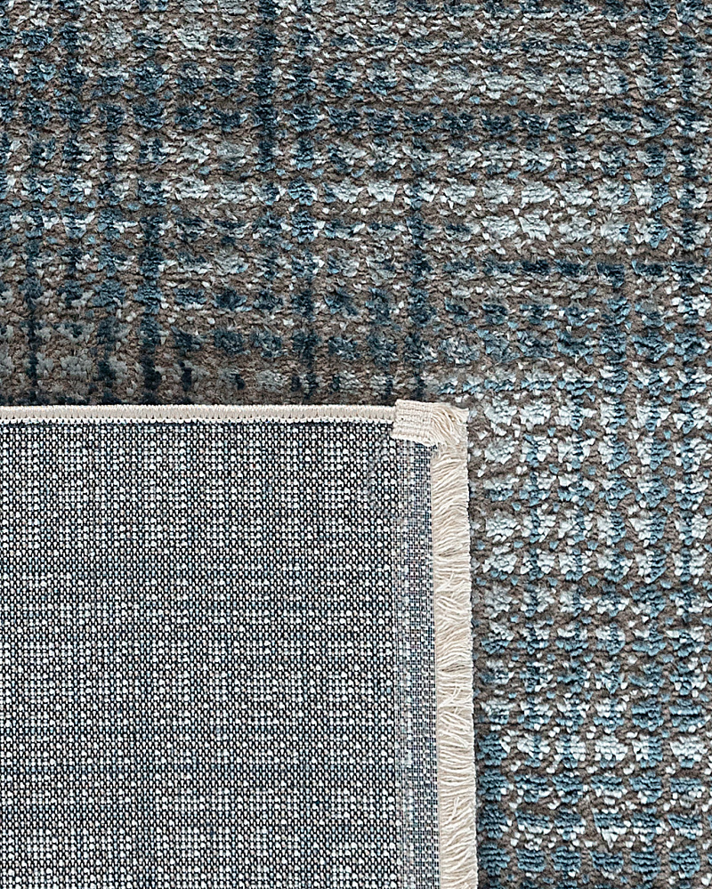 Ковер Crabe 80x150 см. - серый / голубой