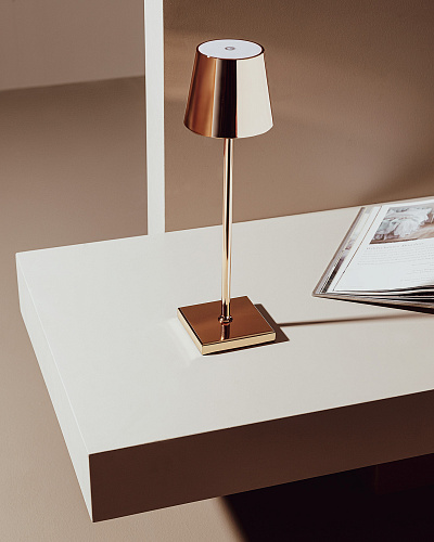 Абажур Bonar Touch 10x10x38 см. - золотистый / розовый