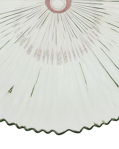 Подставка для торта Soleil на ножке 28x12 см. - зеленая