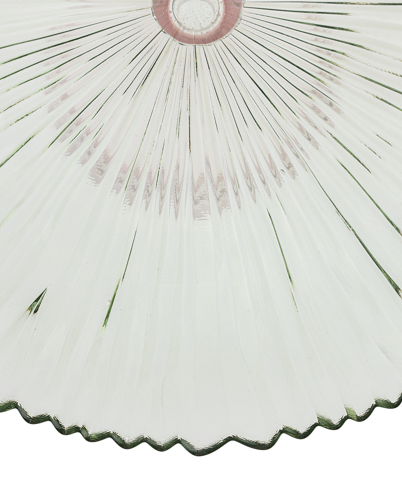 Подставка для торта Soleil на ножке 28x12 см. - зеленая