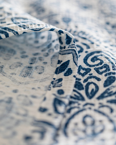 Комплект постельного белья двуспальный Jendi с вафельным покрывалом 240x260 см, - хлопок, лиоцелл