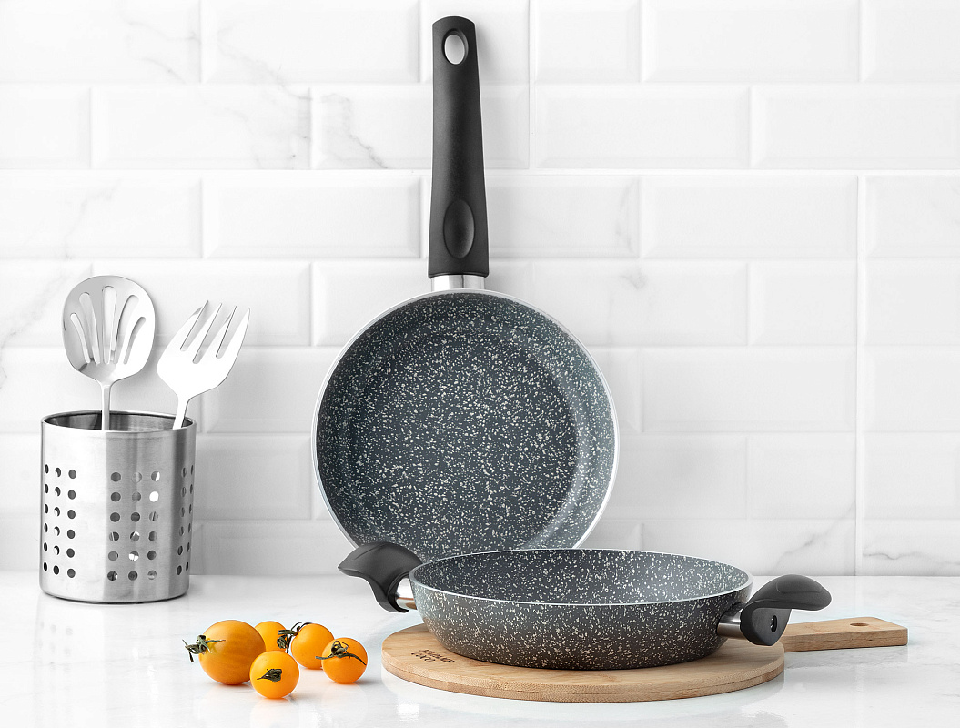Набор сковородок Gordes Granite Look из 2 шт., 20-26 см. - алюминий