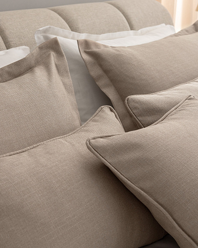 Комплект дорожка на кровать 90x240 см + 4 навочки Sillage Luxury Collection, - экрю