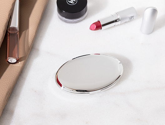 Мини-зеркало Simon 8,9x5,6x1,3 см. - серебристое