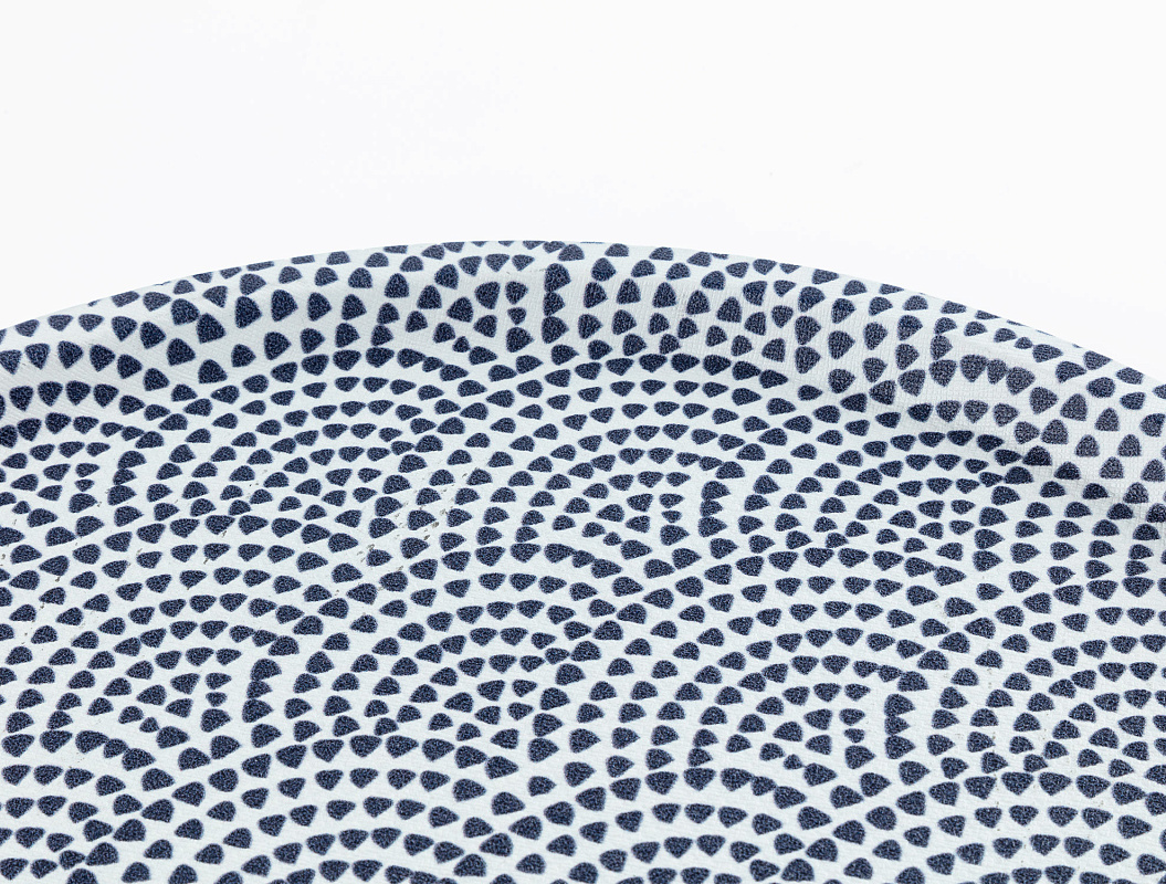 Поднос круглый Rêve Bleu Baisse 36,5 см. - белый / синий