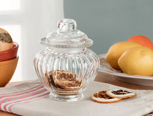 Стеклянная банка Monique 320 мл - прозрачная.