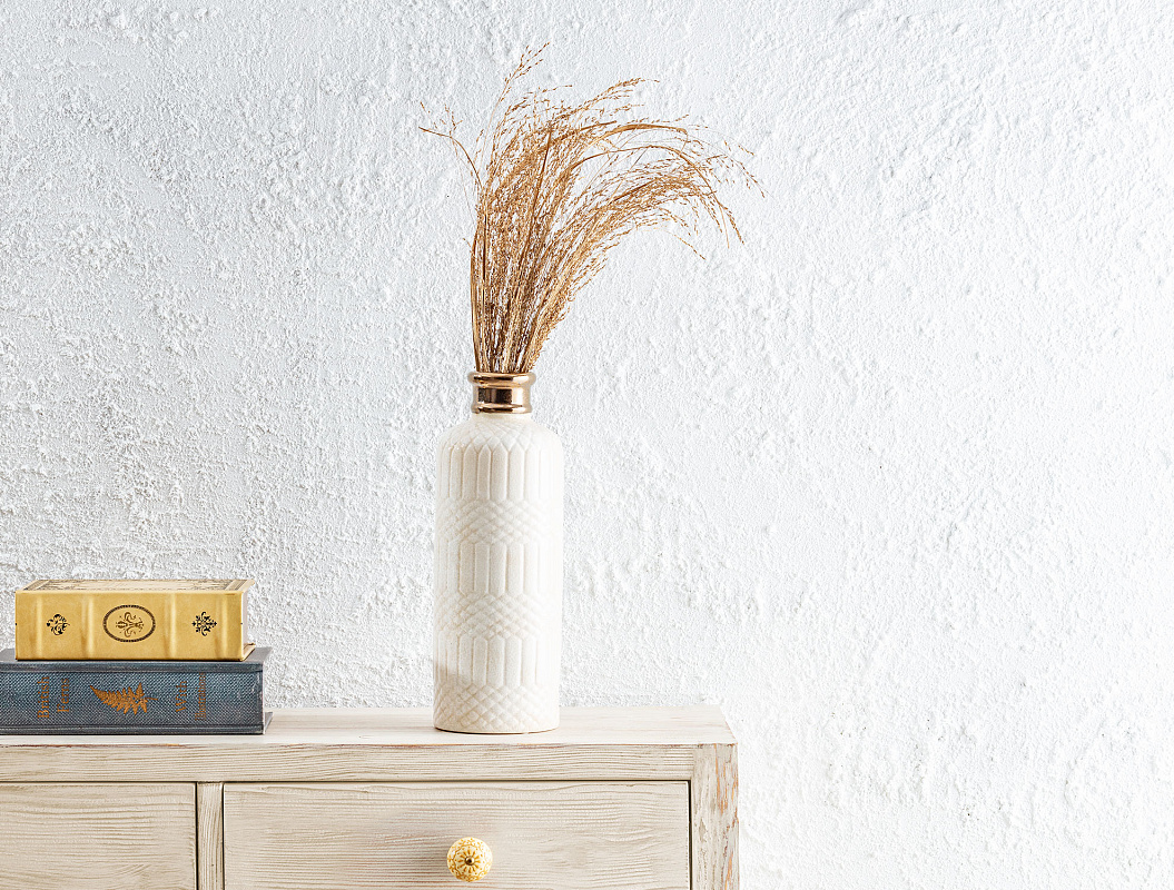 Ваза Ruban 13x13x36,5 см. - белая