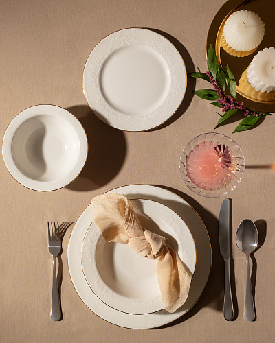 Столовый сервиз Relief из 24 предметов, фарфор